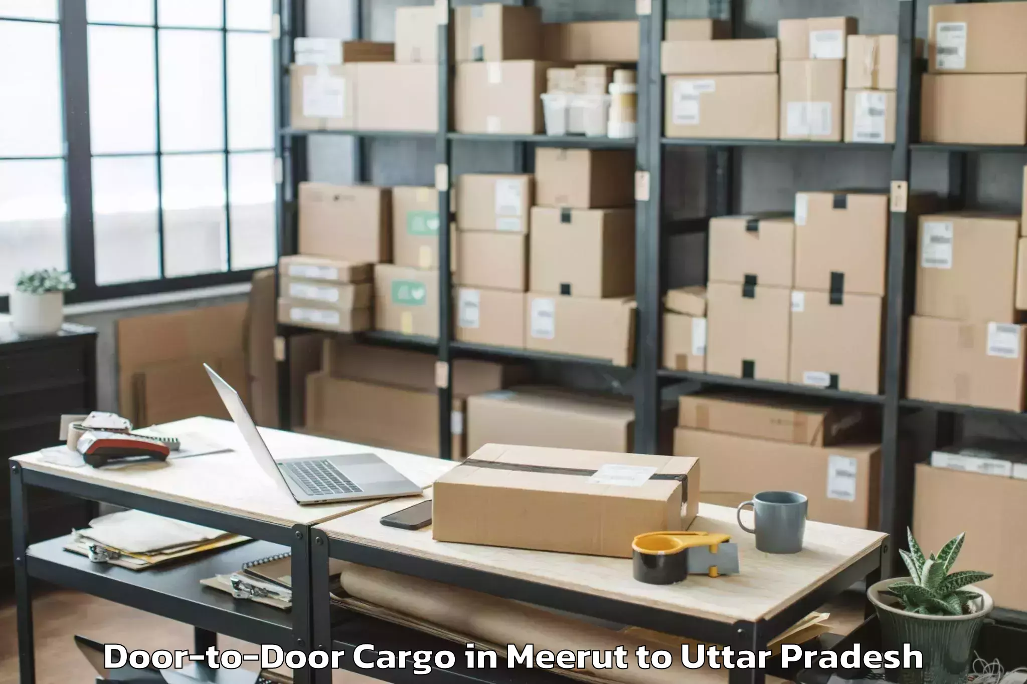 Affordable Meerut to Naraini Door To Door Cargo